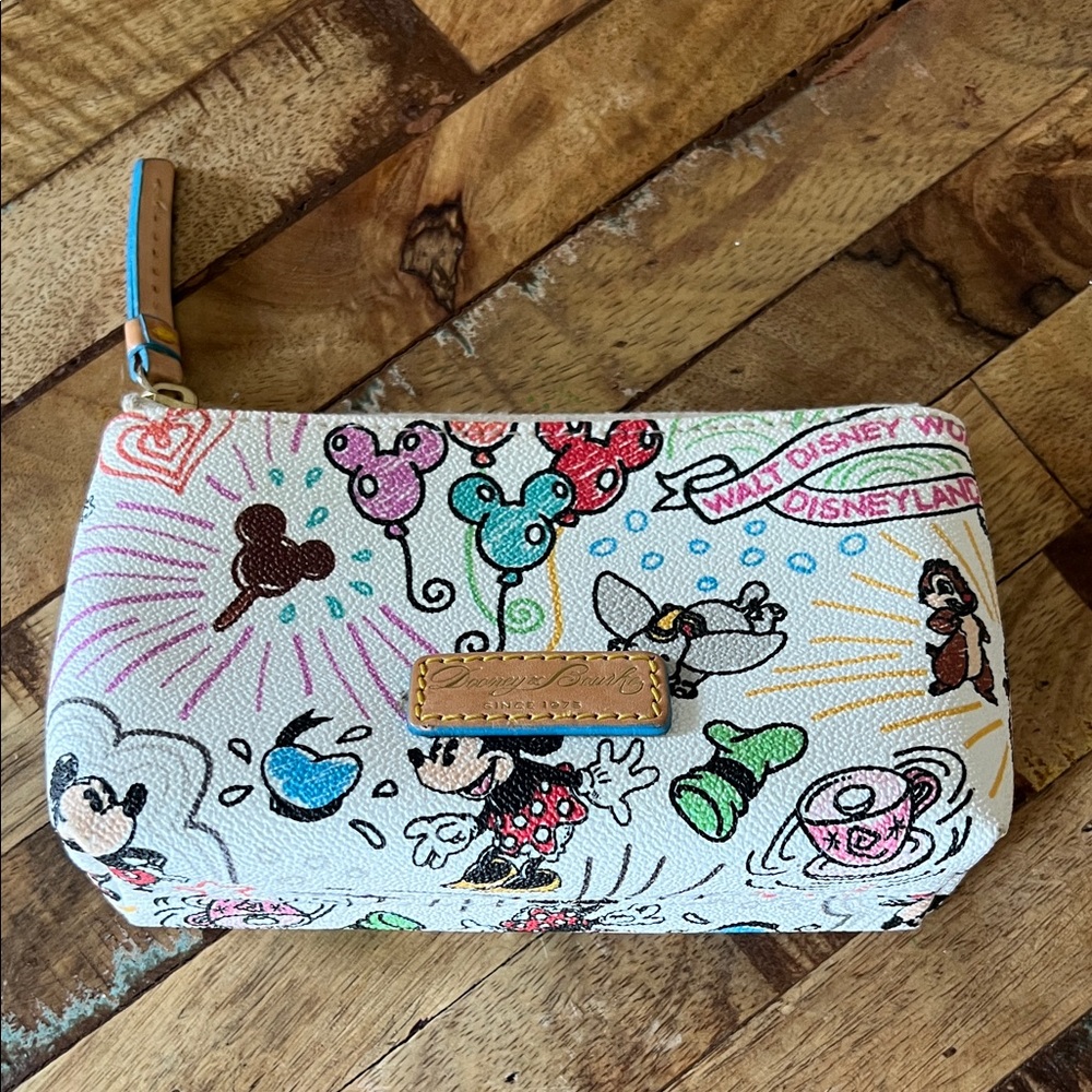 Disneyland Walt Disney World Themed Dooney & Bourke Cosmetic Bag